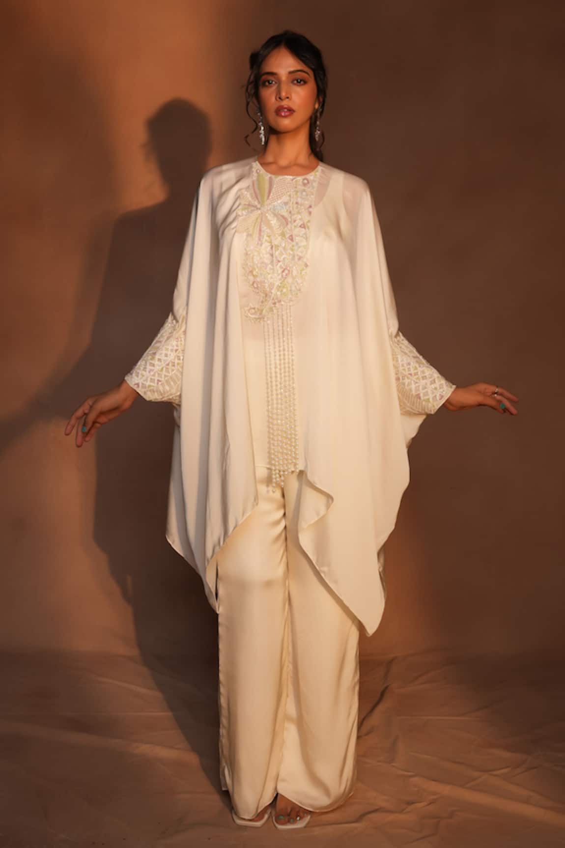 Ashutosh Joshi Embroidered Kaftan With Pant 
