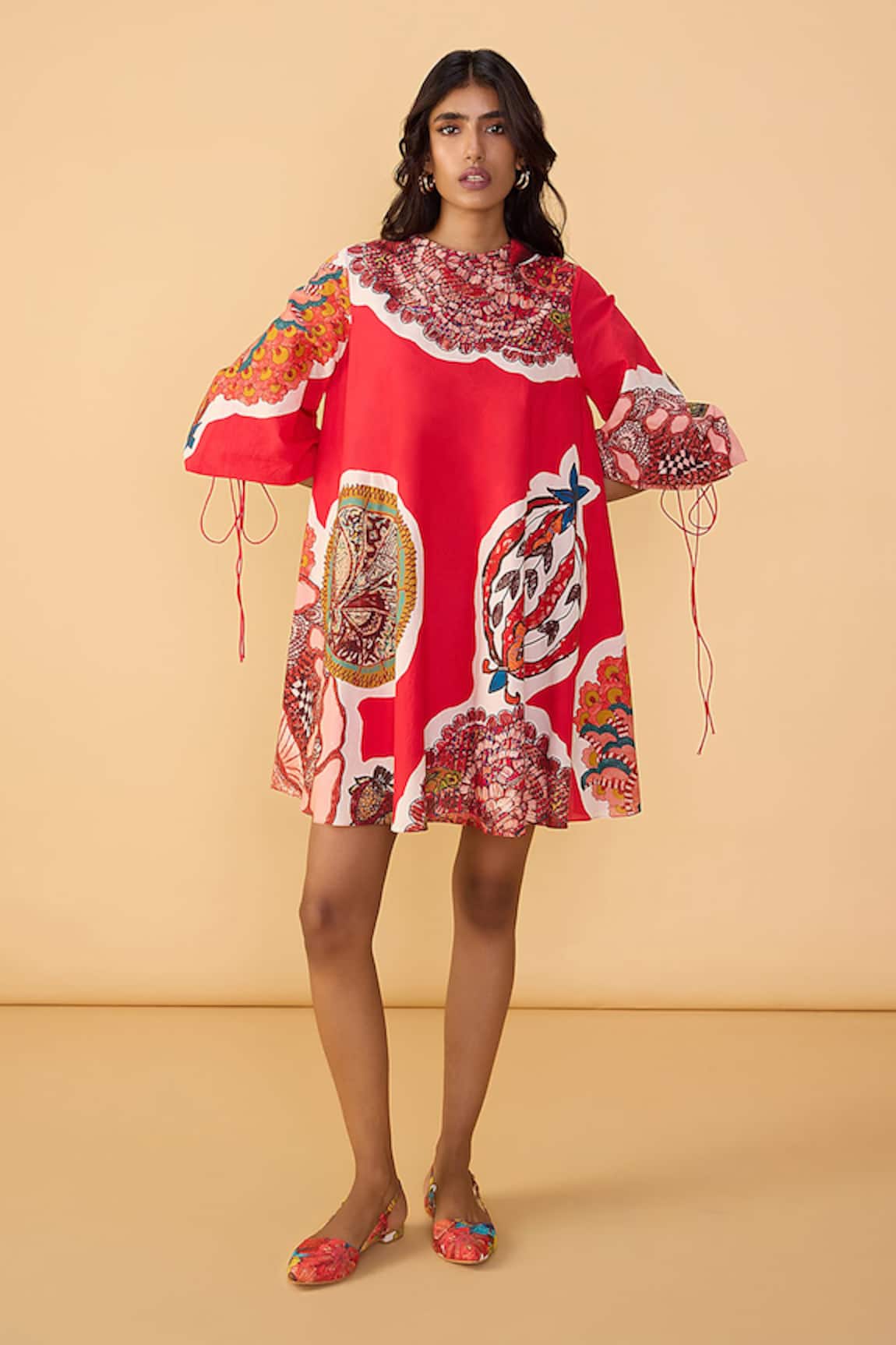 Saaksha & Kinni Red Velvet Nova Dress 