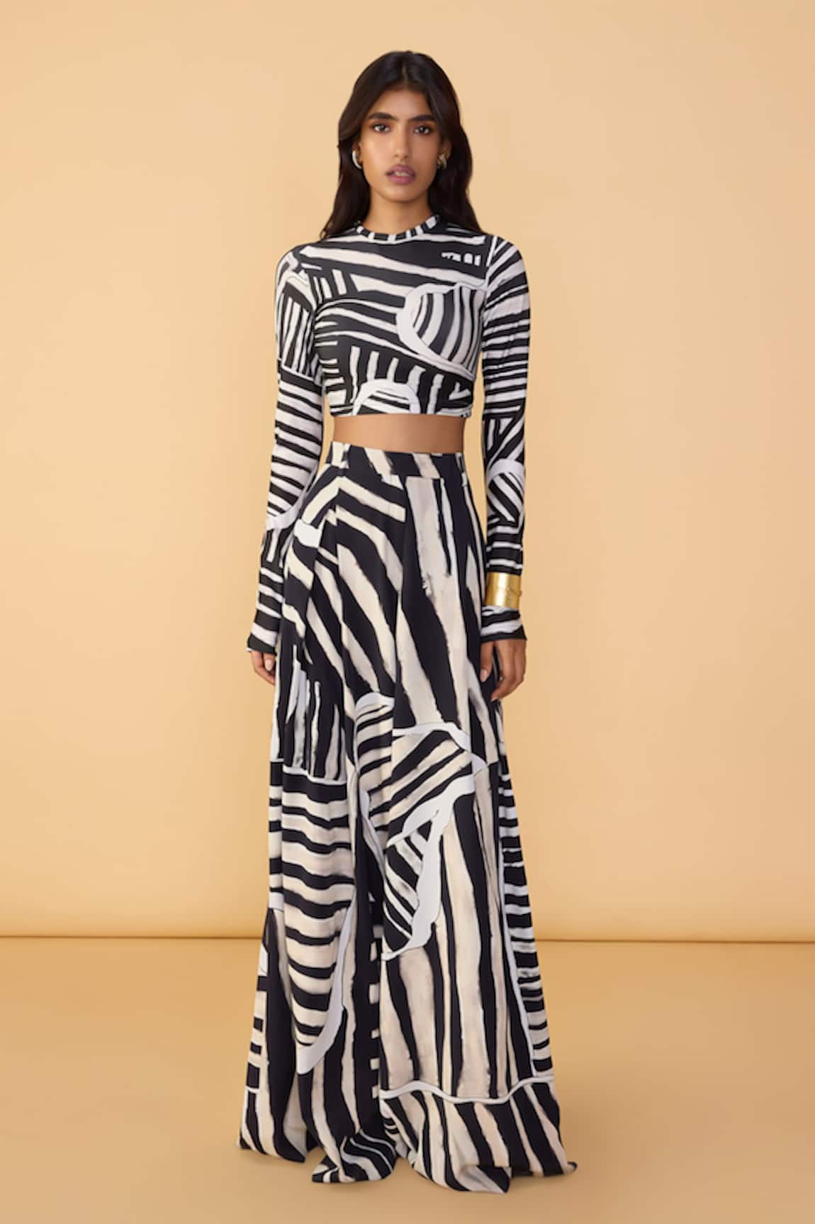 Saaksha & Kinni Black & White Stripe Gigi Blouse 