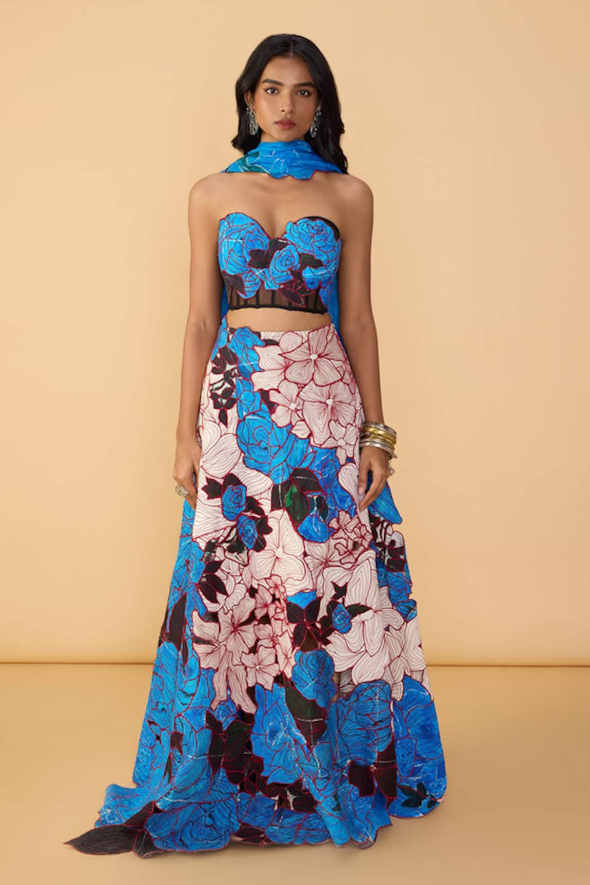 Saaksha & Kinni Rose Starla Embroidered Bustier 
