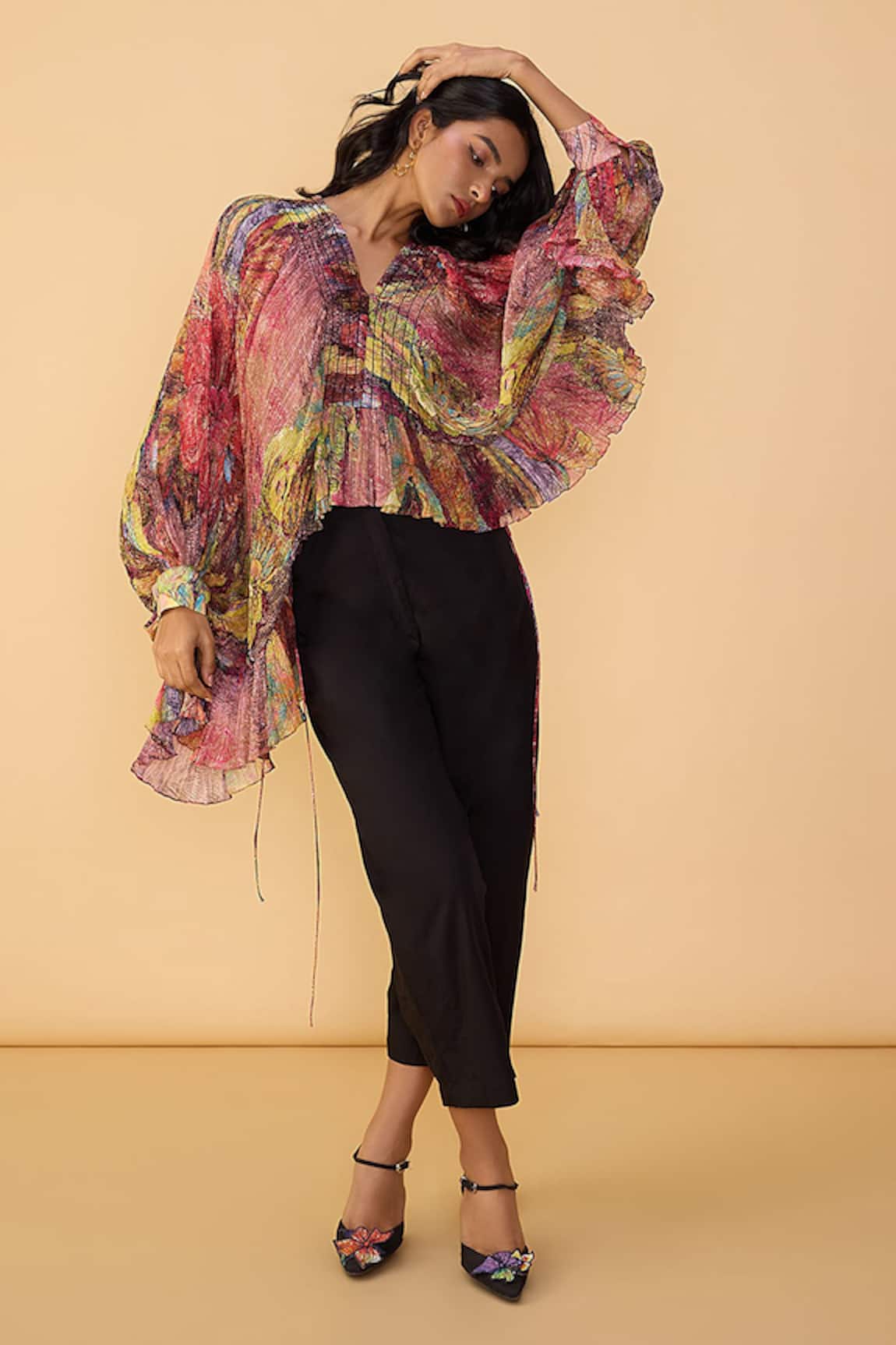 Saaksha & Kinni Solid Black Loly Trouser 