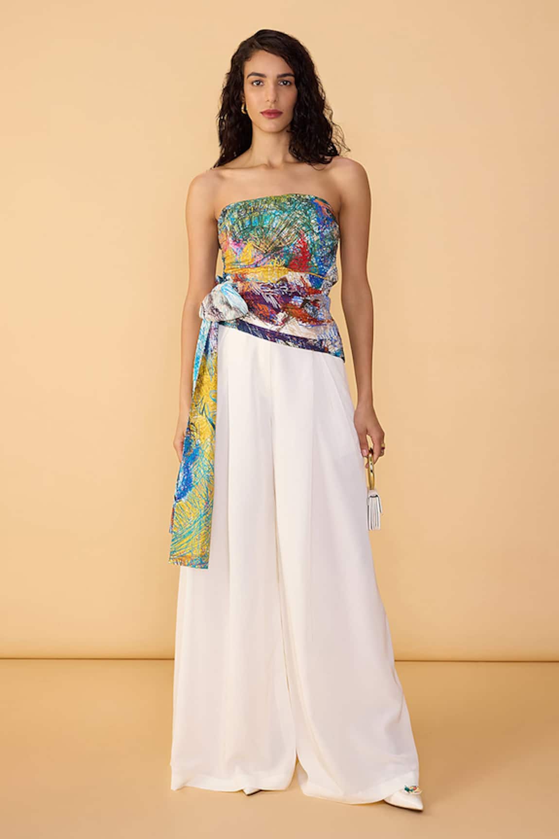 Saaksha & Kinni Scribble Dense Strapless Amina Blouse 