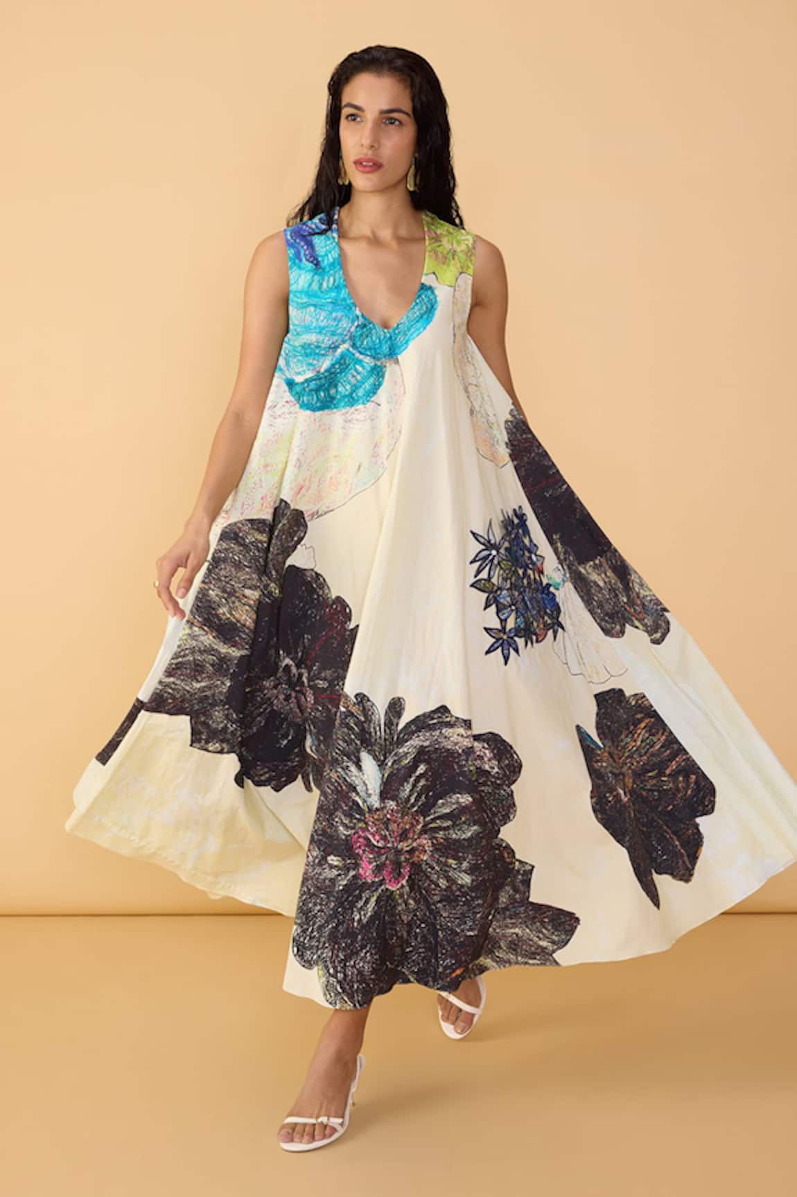 Saaksha & Kinni Scribble Dense Trudy Printed Dress 