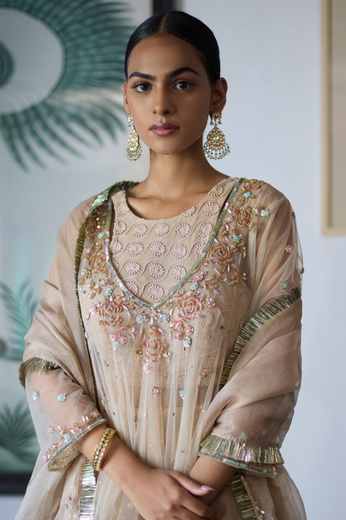 MAISARA JEWELRY Leaf Carved Bangles - Set of 2 