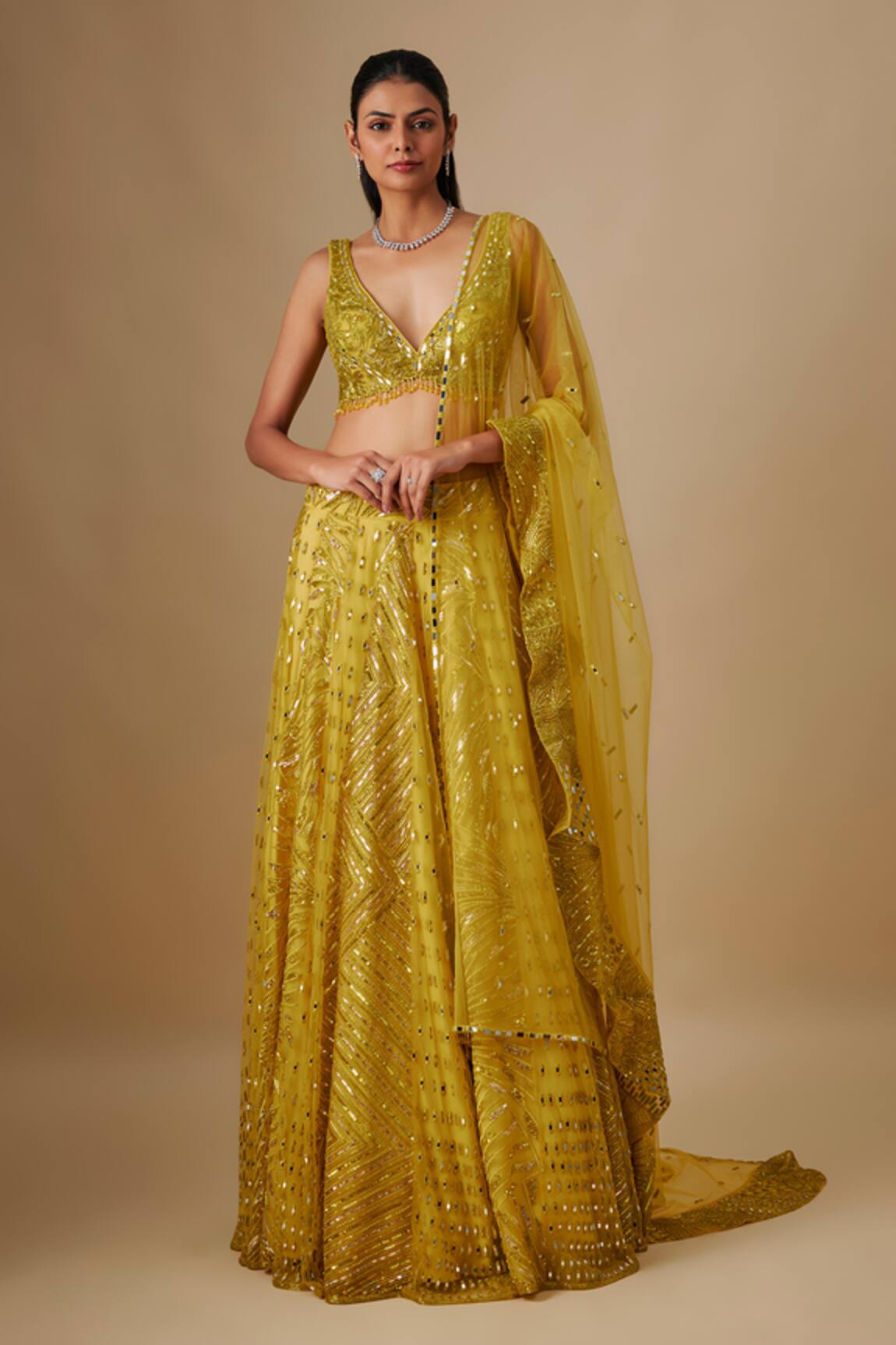 Asaga Flurry Embroidered Lehenga Blouse Set 