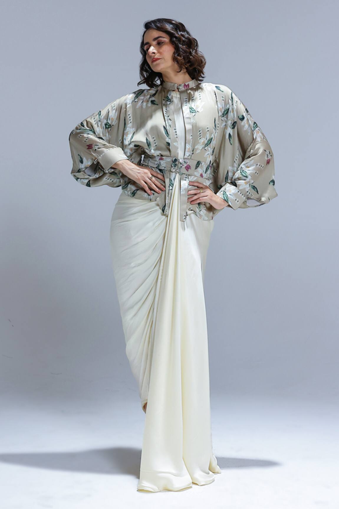 Studio Surbhi Draped Gown & Kimono Set 
