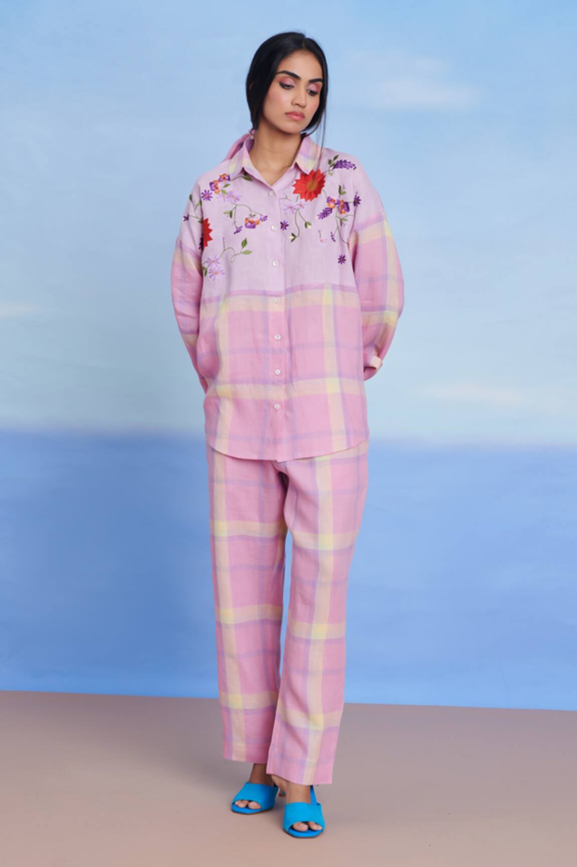 Saphed Cassata Linen Pleated Pant 