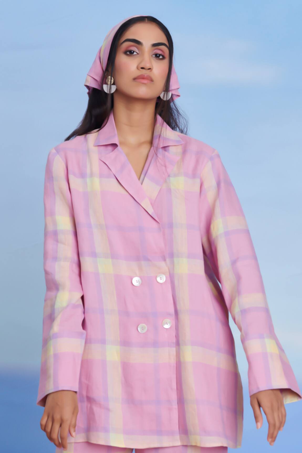 Saphed Cassata Linen Blazer Shirt 