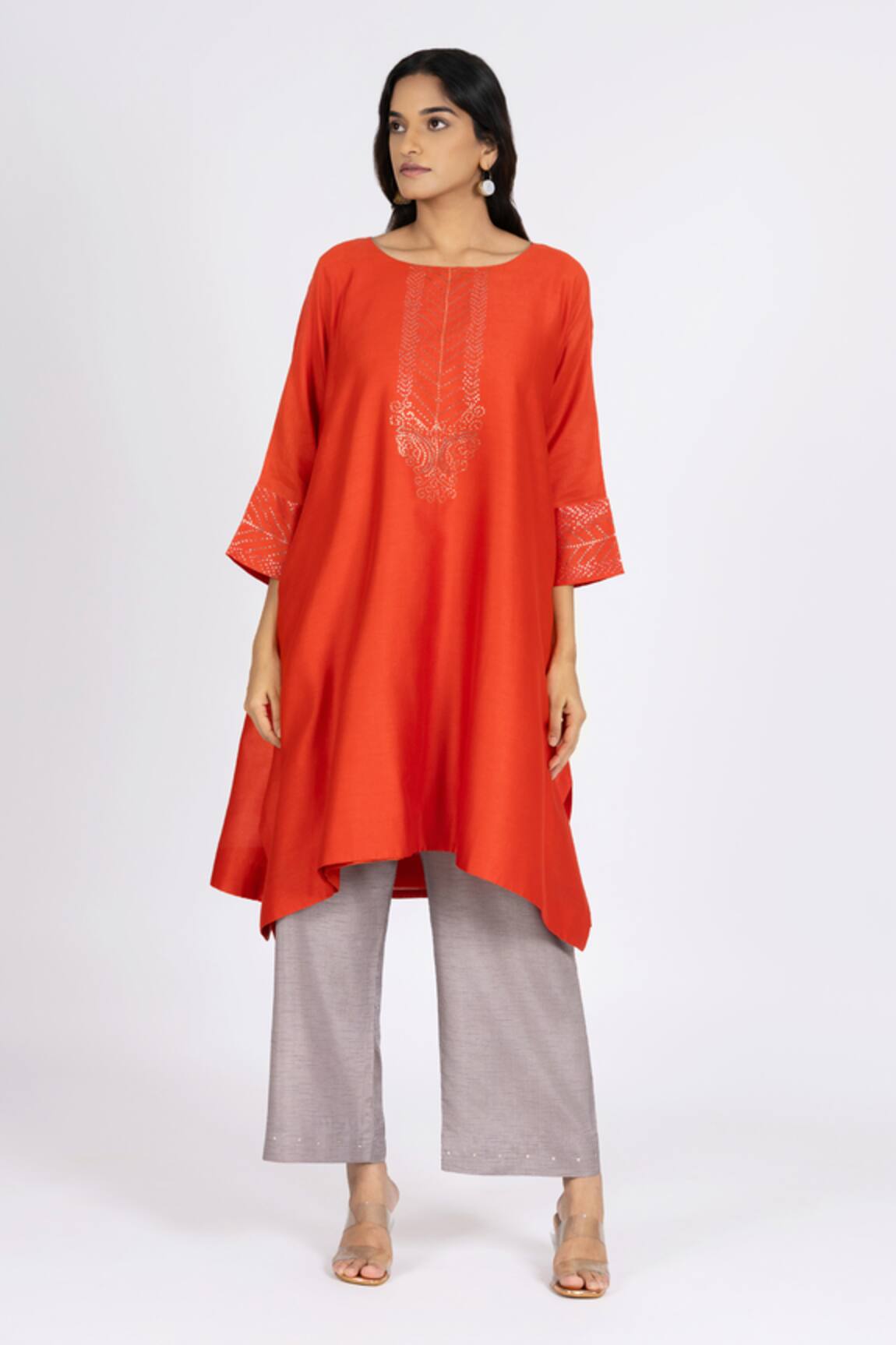 Bhavik Shah Kaamdani Embellished Kimono Kurta Set