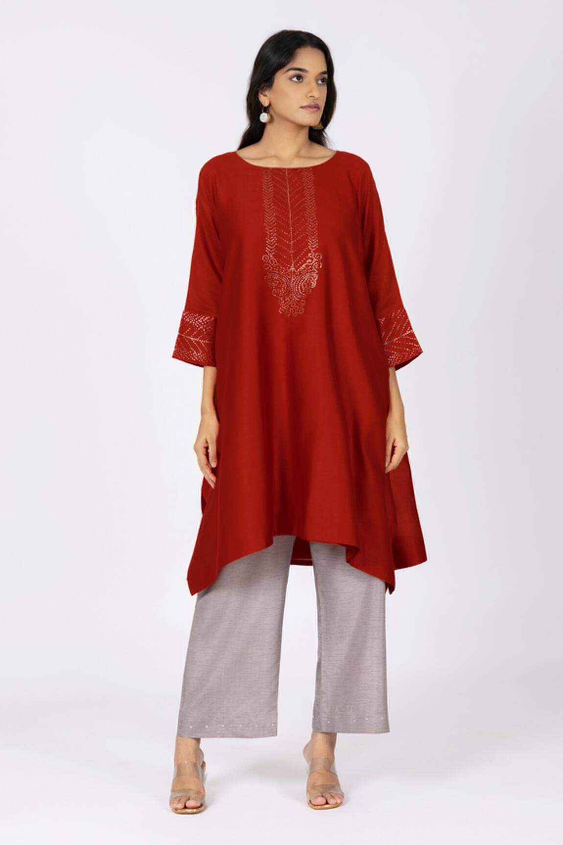 Bhavik Shah Kaamdani Embellished Kimono Kurta Set