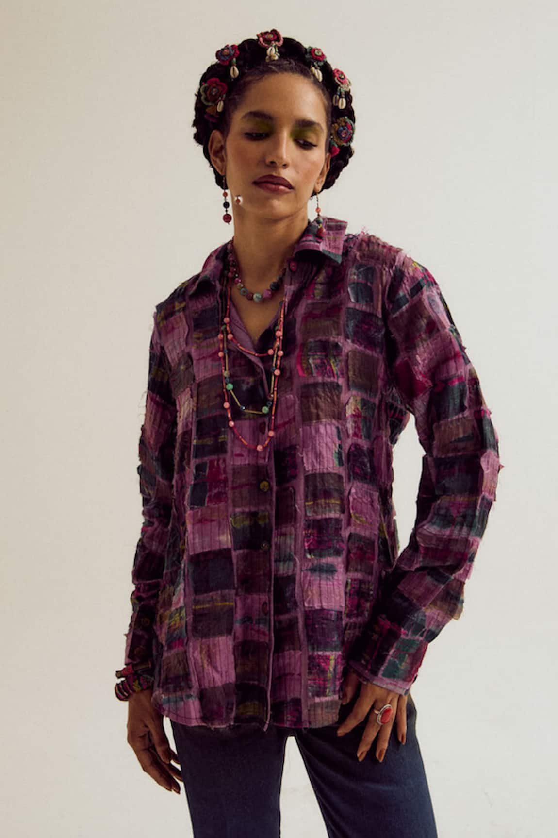 Capisvirleo Cosmos Patchwork Shirt 