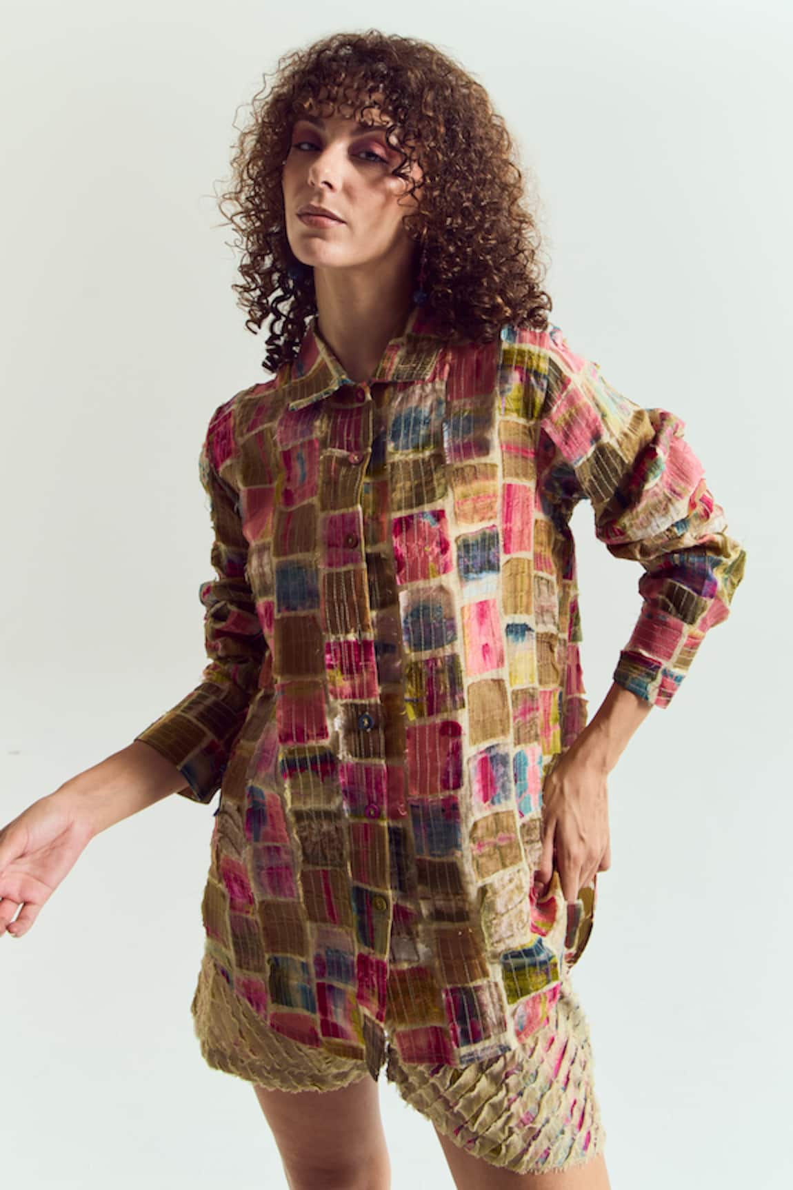 Capisvirleo Cosmos Patchwork Shirt 
