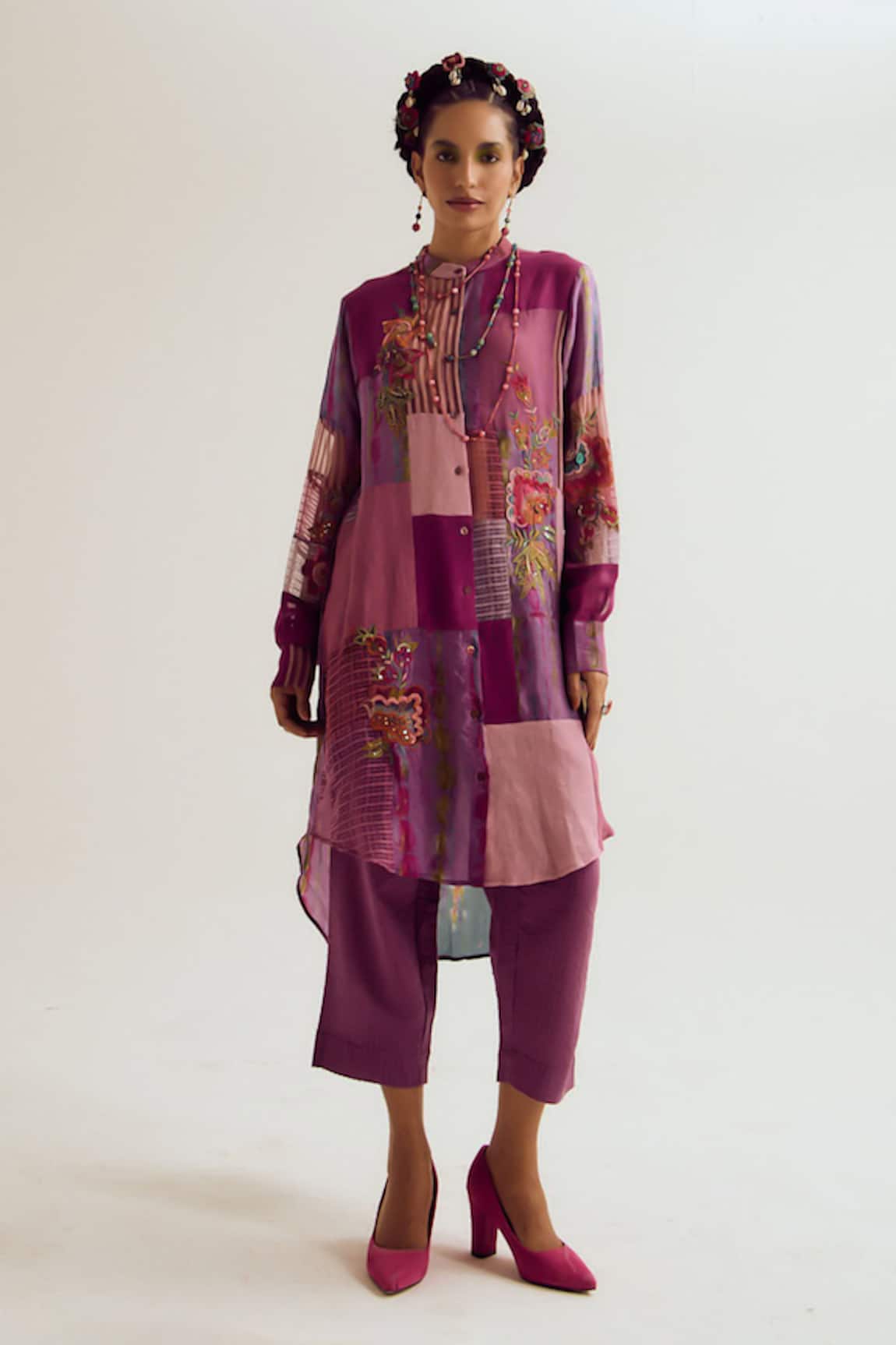 Capisvirleo Shrub Rose Tie Dye Kurta & Pant Set 