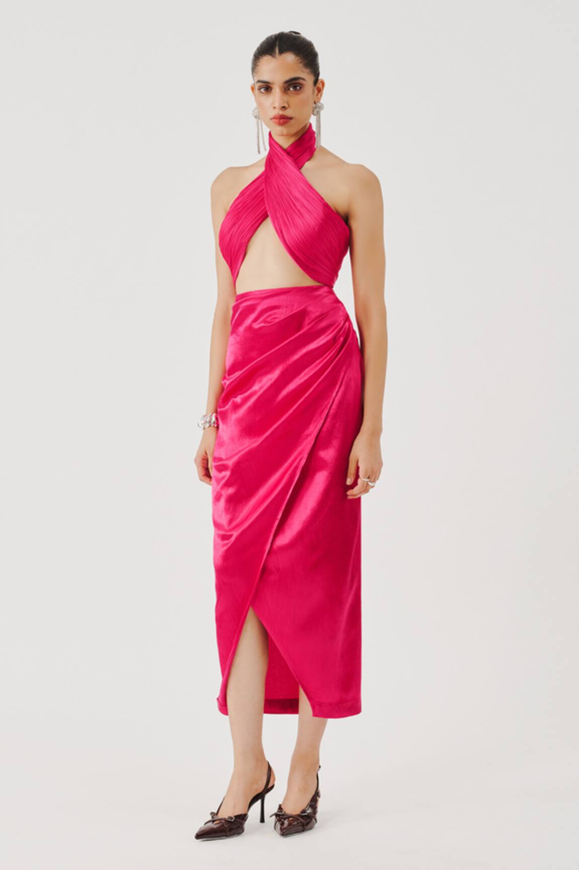 Aroka Halter Neck Draped Top 