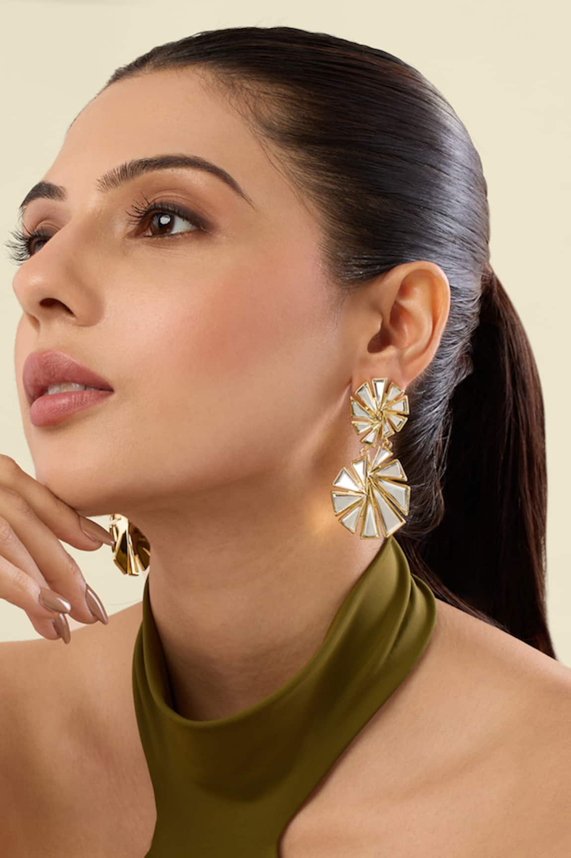 Isharya Demi Goddess Shattered Mirror Earrings 