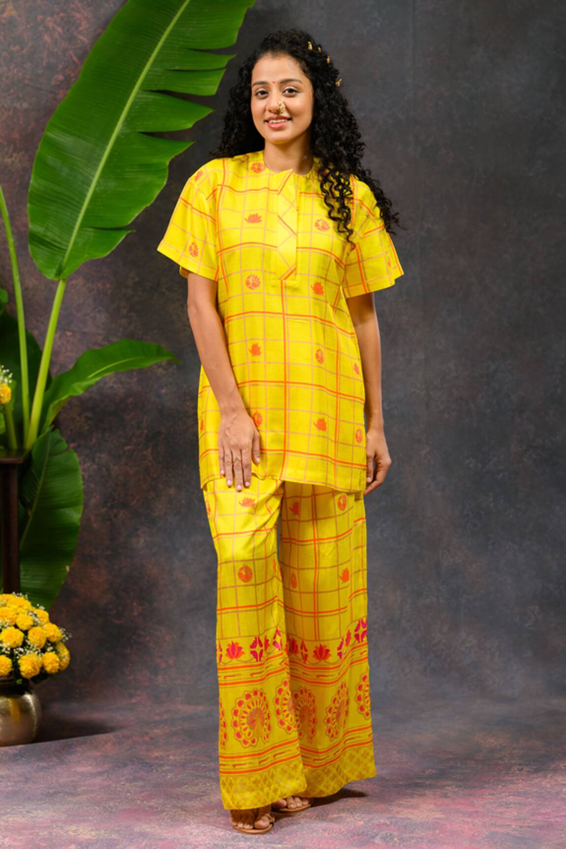 Prachi Kamat Morja Printed Short Kurta With Pant 