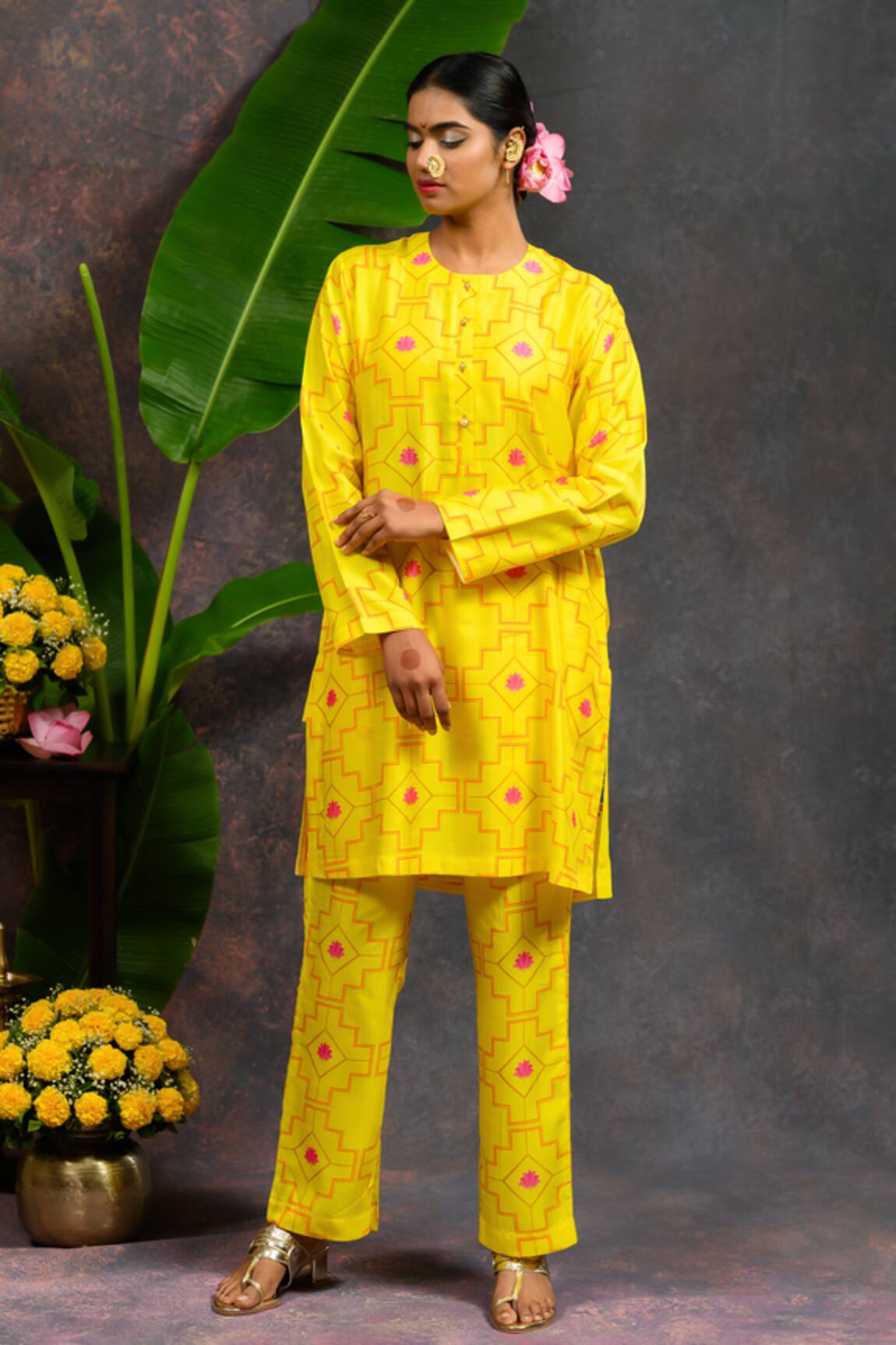 Prachi Kamat Morvika Printed Kurta & Pant Set 