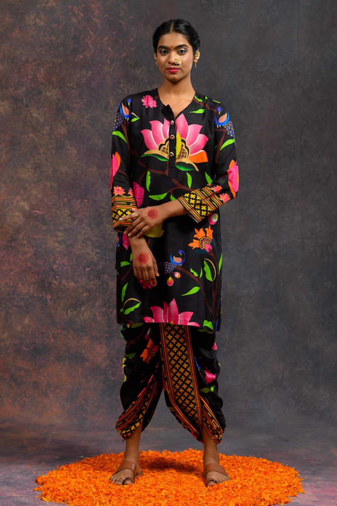 Prachi Kamat Kamlkari Printed Kurta & Pant Set 