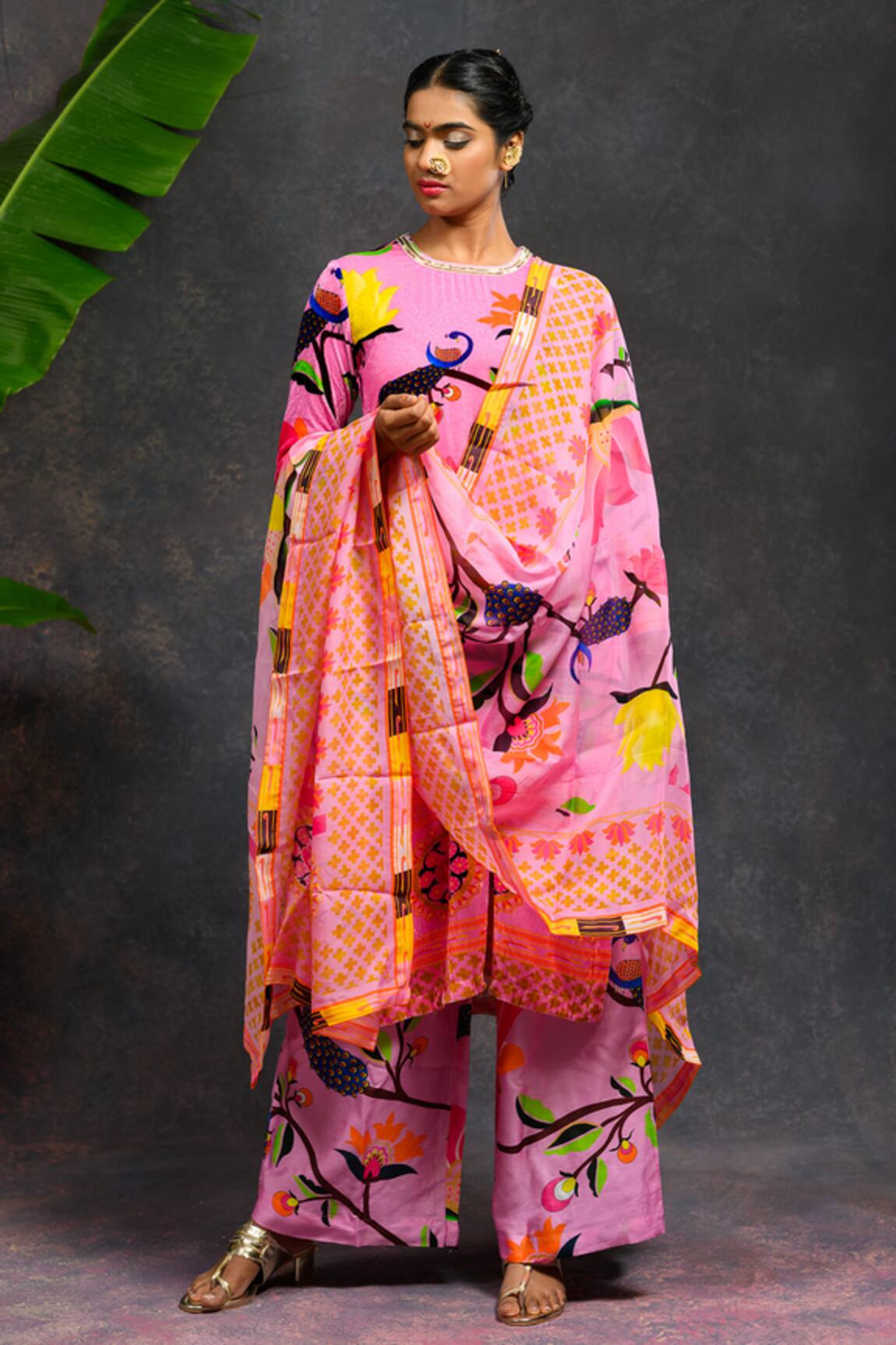 Prachi Kamat Rajlaxmi Silk Velvet Printed Kurta Set 