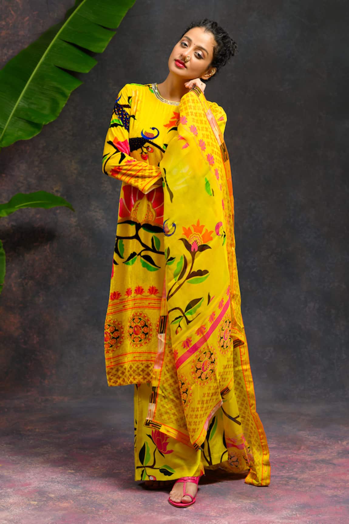 Prachi Kamat Rajlaxmi Silk Velvet Printed Kurta Set 