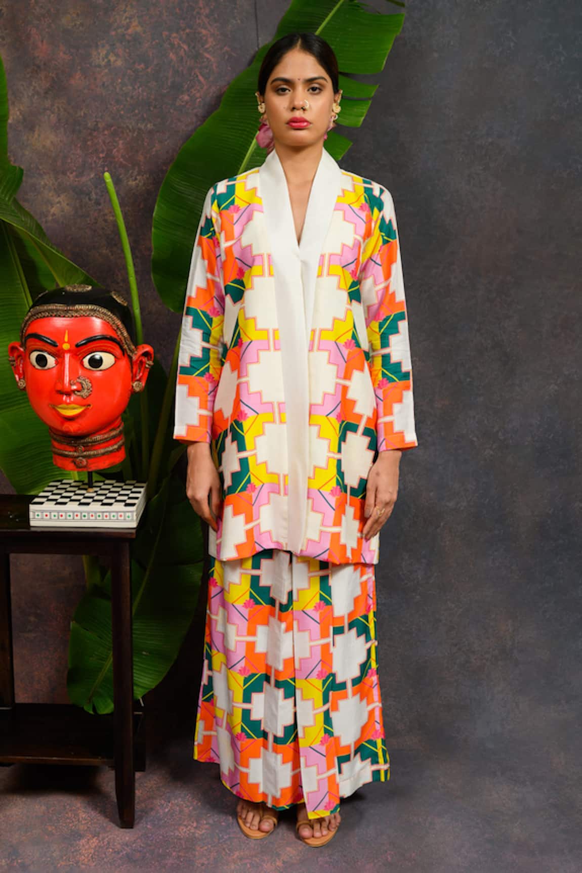Prachi Kamat Rangbhor Printed Jacket Pant Set 