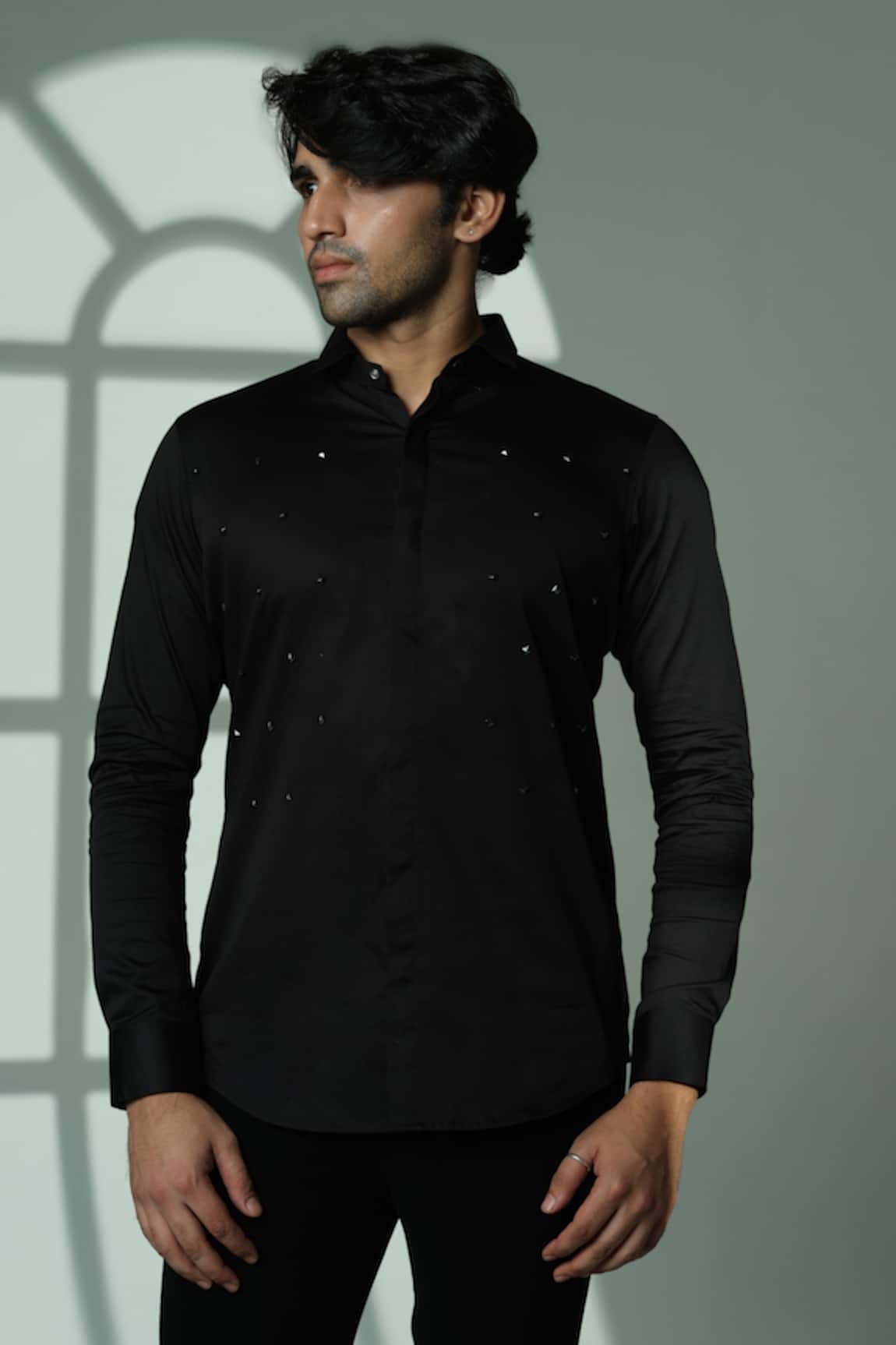 Sanjana Reddy Designs Pyramid Studded Shirt 