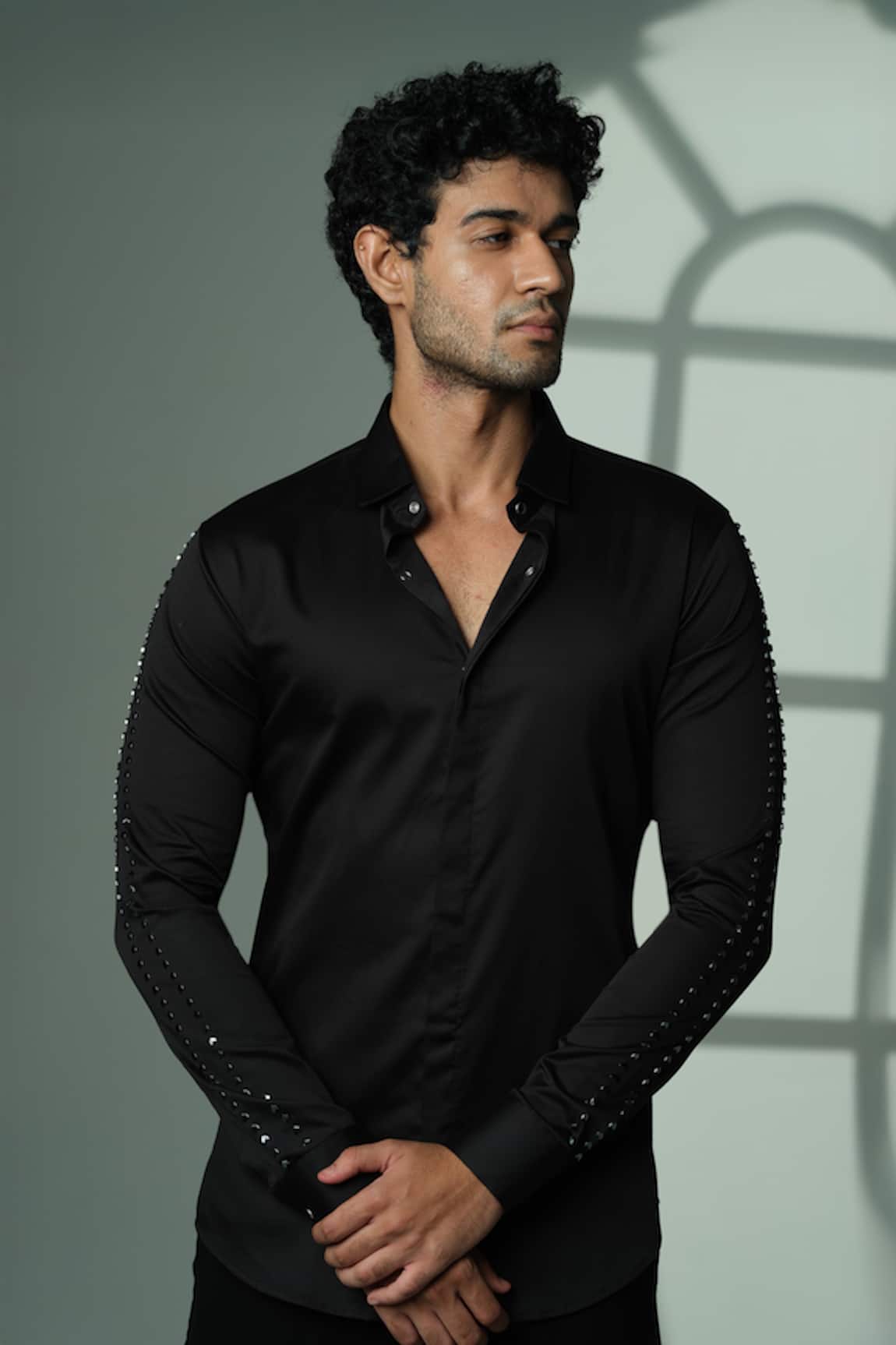 Sanjana Reddy Designs Sleeve Embroidered Shirt 
