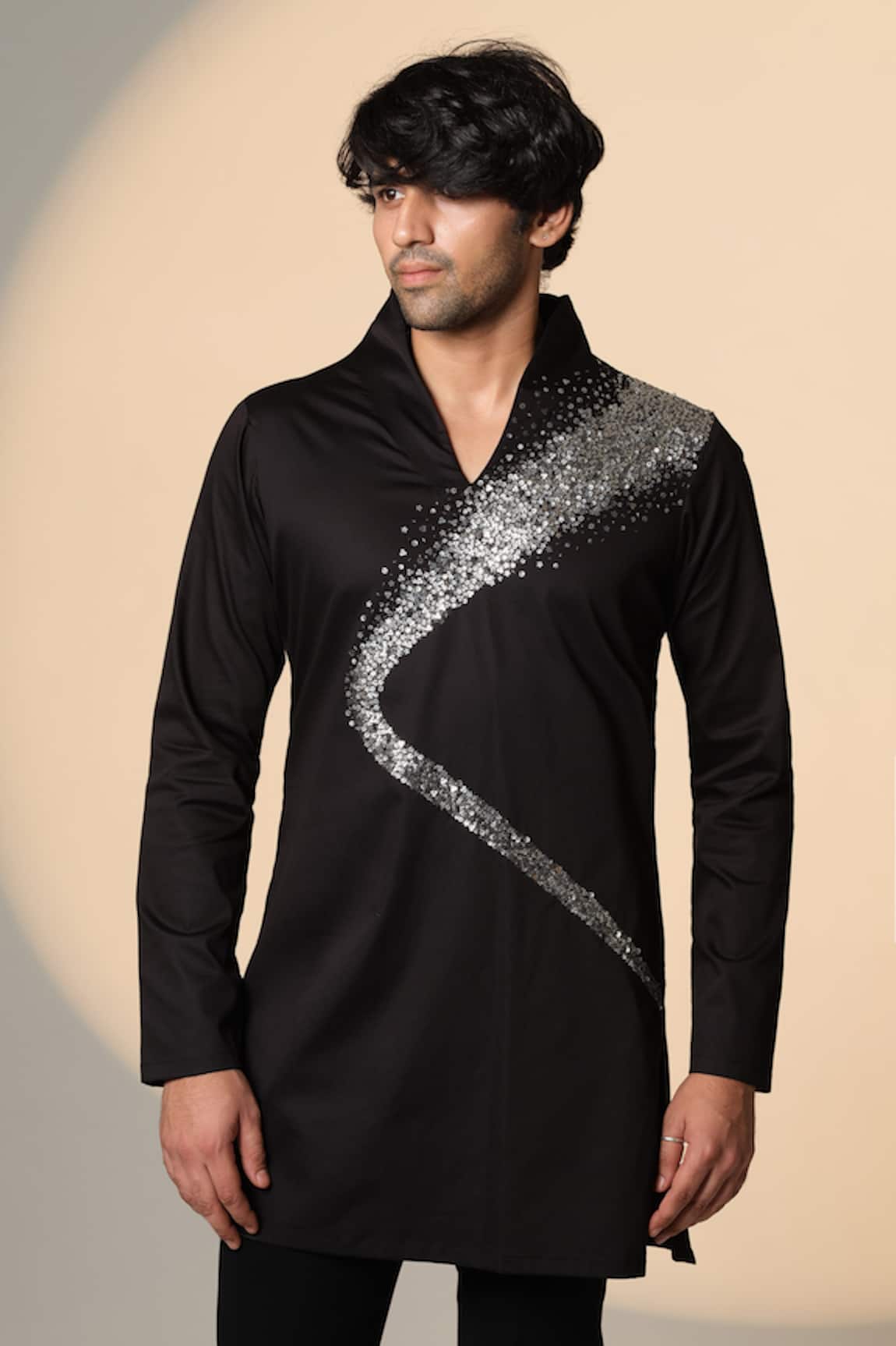 Sanjana Reddy Designs Galaxy Placement Embroidered Kurta 