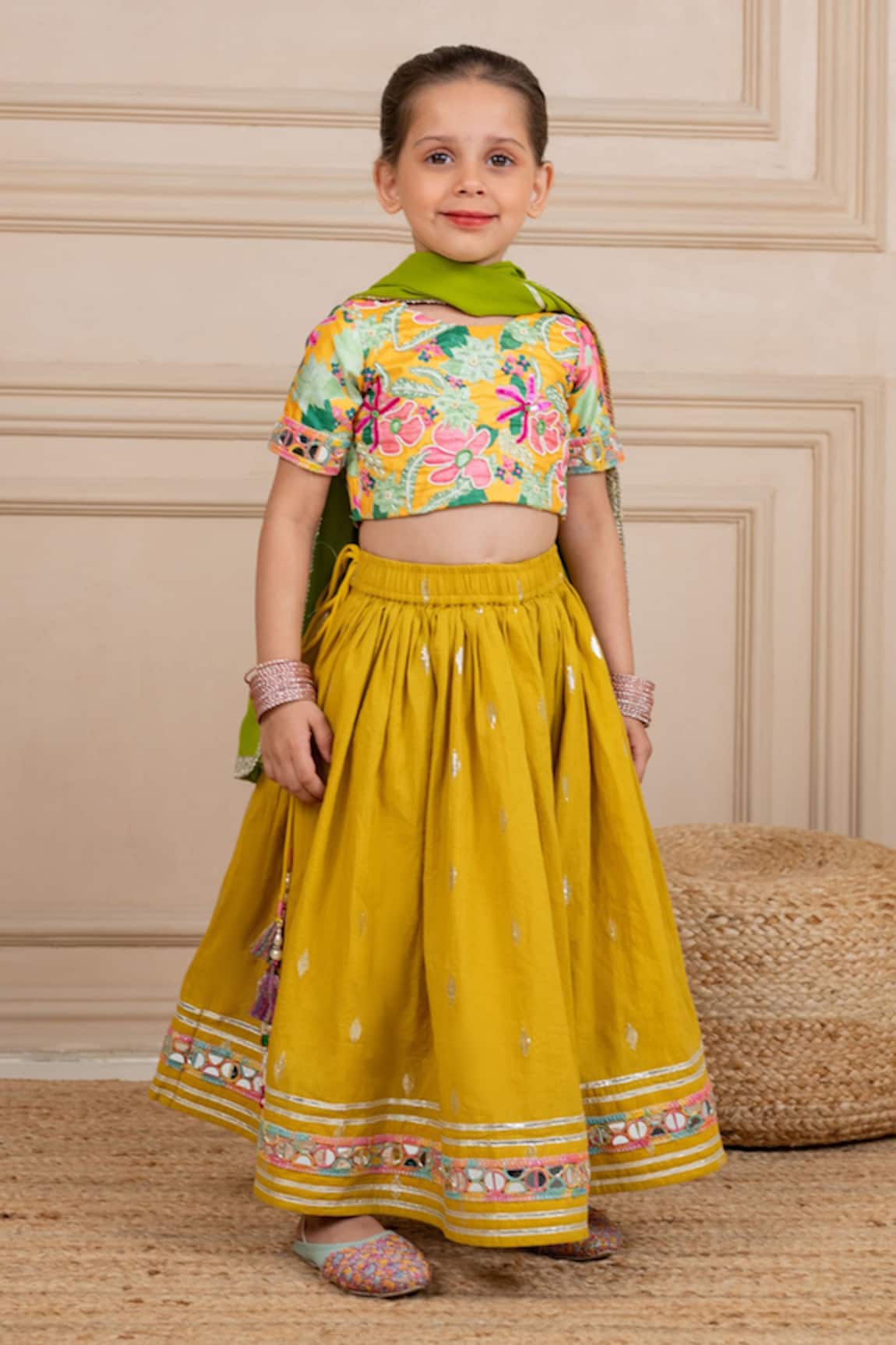 JILMIL DREAMWEAR Printed Blouse Lehenga Set 