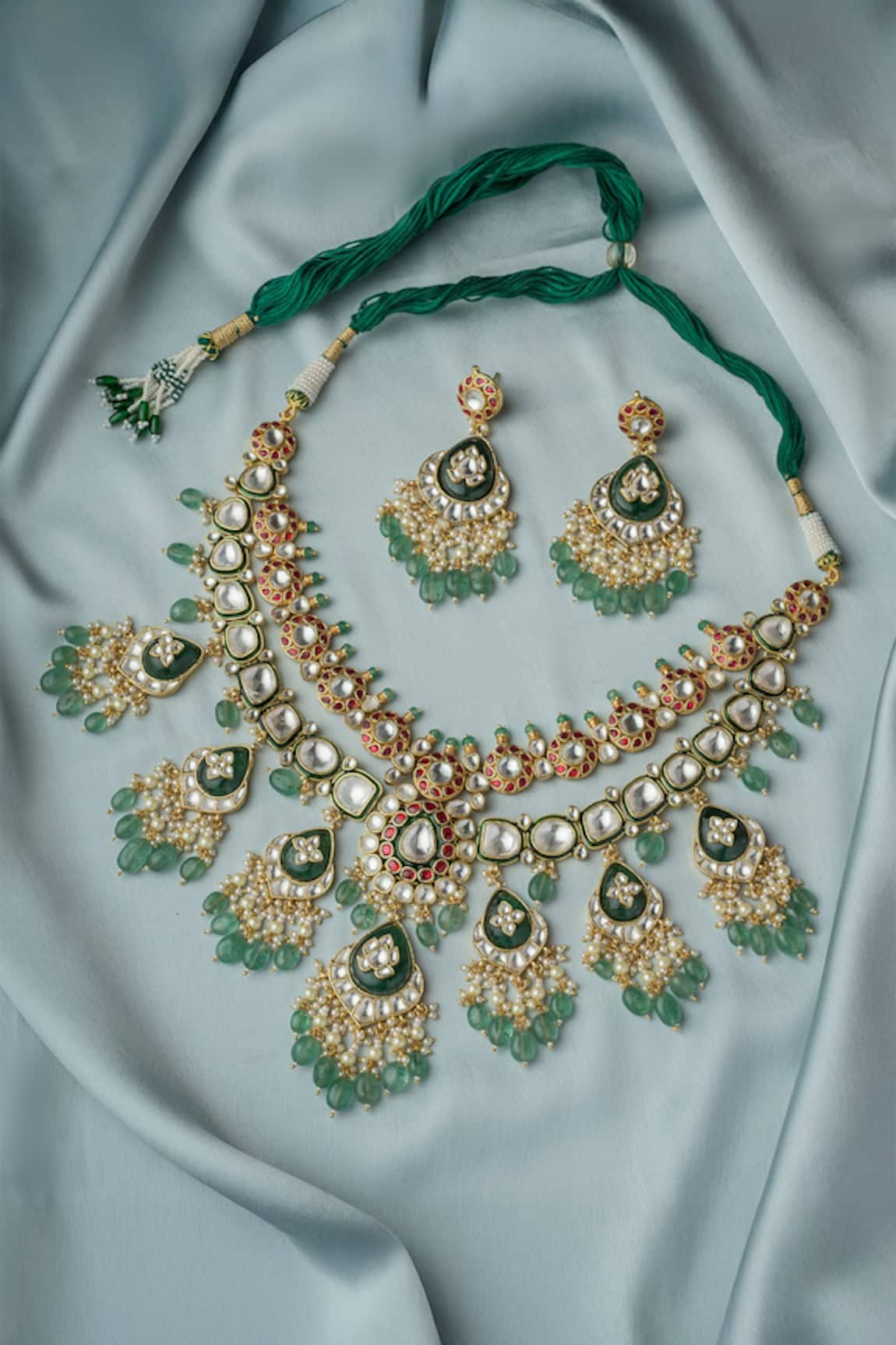Vivinia By Vidhi Mehra Saadgi Stone Embellished Necklace Set 
