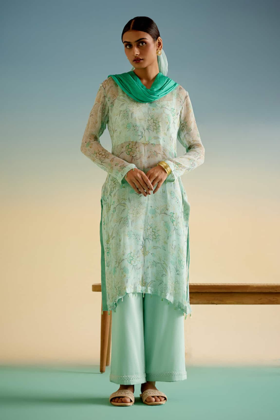 Shetab Kazmi Printed Kurta Set 