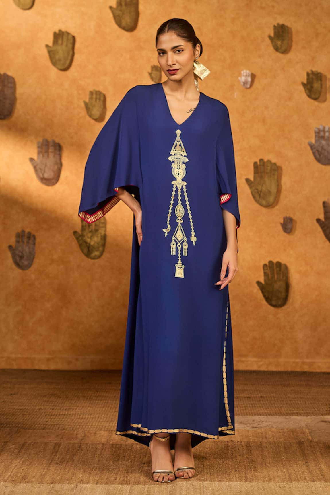 Masaba Sapphire Tribal Whisper Kaftan