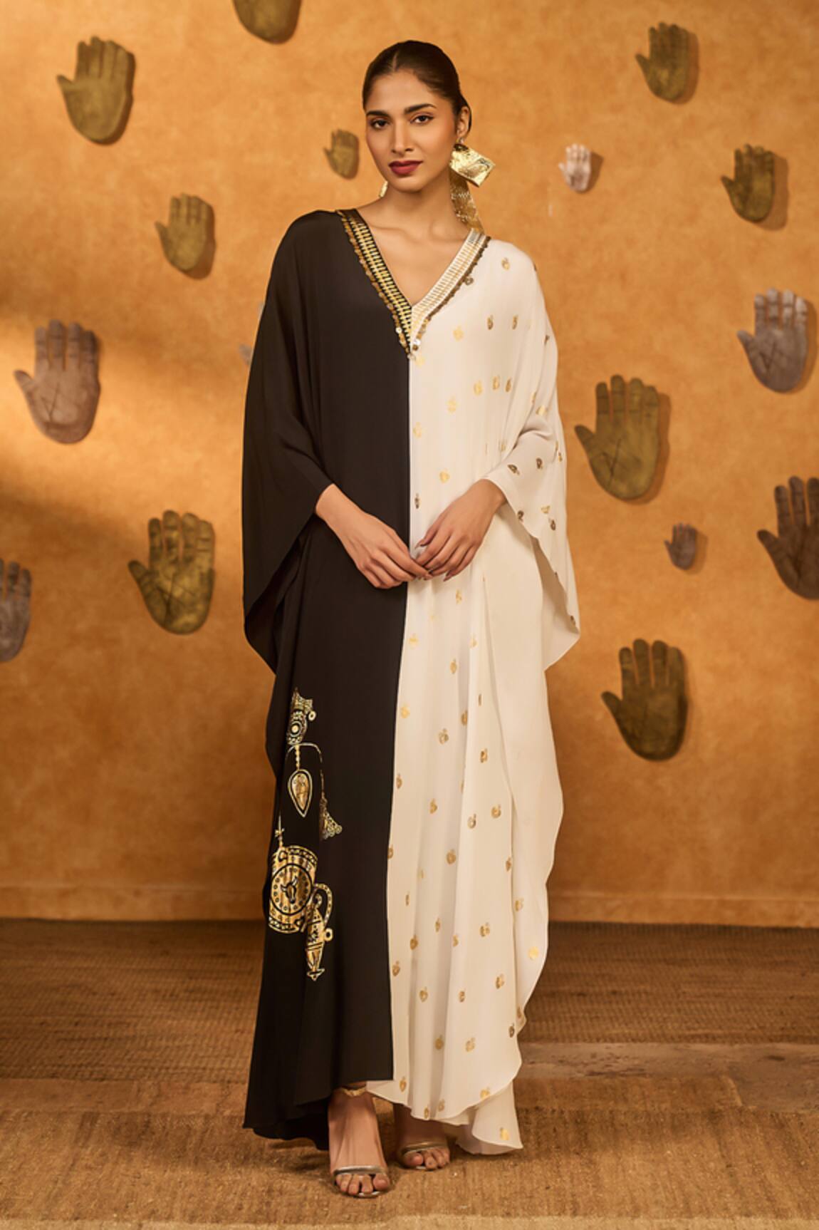 Masaba Black & White Heartbeat Kaftan