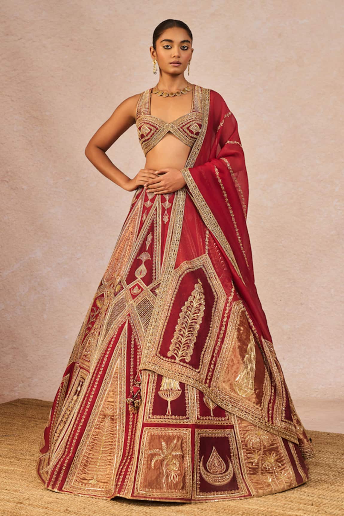 Masaba Tenu Takdi Ravah Embroidered 12 Kalis Bridal Lehenga Set 