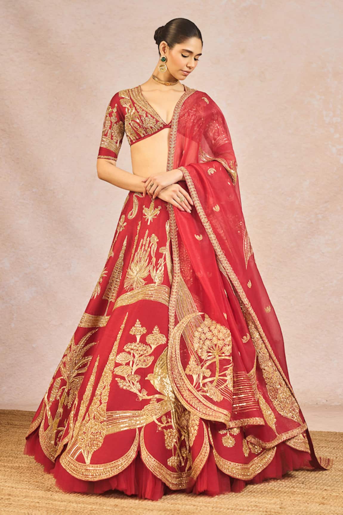 Masaba Mehakasa Paigaam Embroidered 12 Kalis Bridal Lehenga Set 