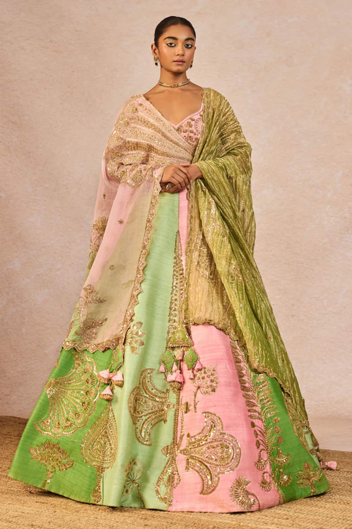 Masaba Gulposh 12 Kalis Pankha Embroidered Lehenga Set 
