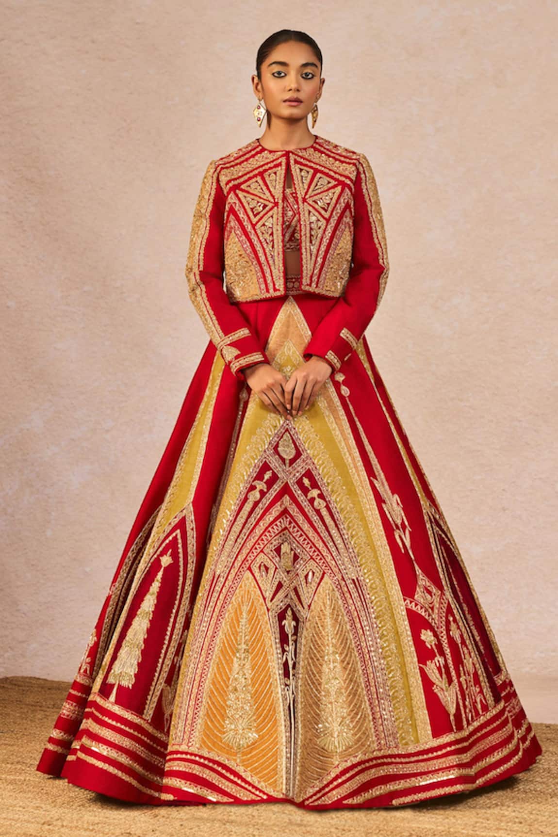 Masaba Garam Masala Embroidered Jacket Lehenga Set 