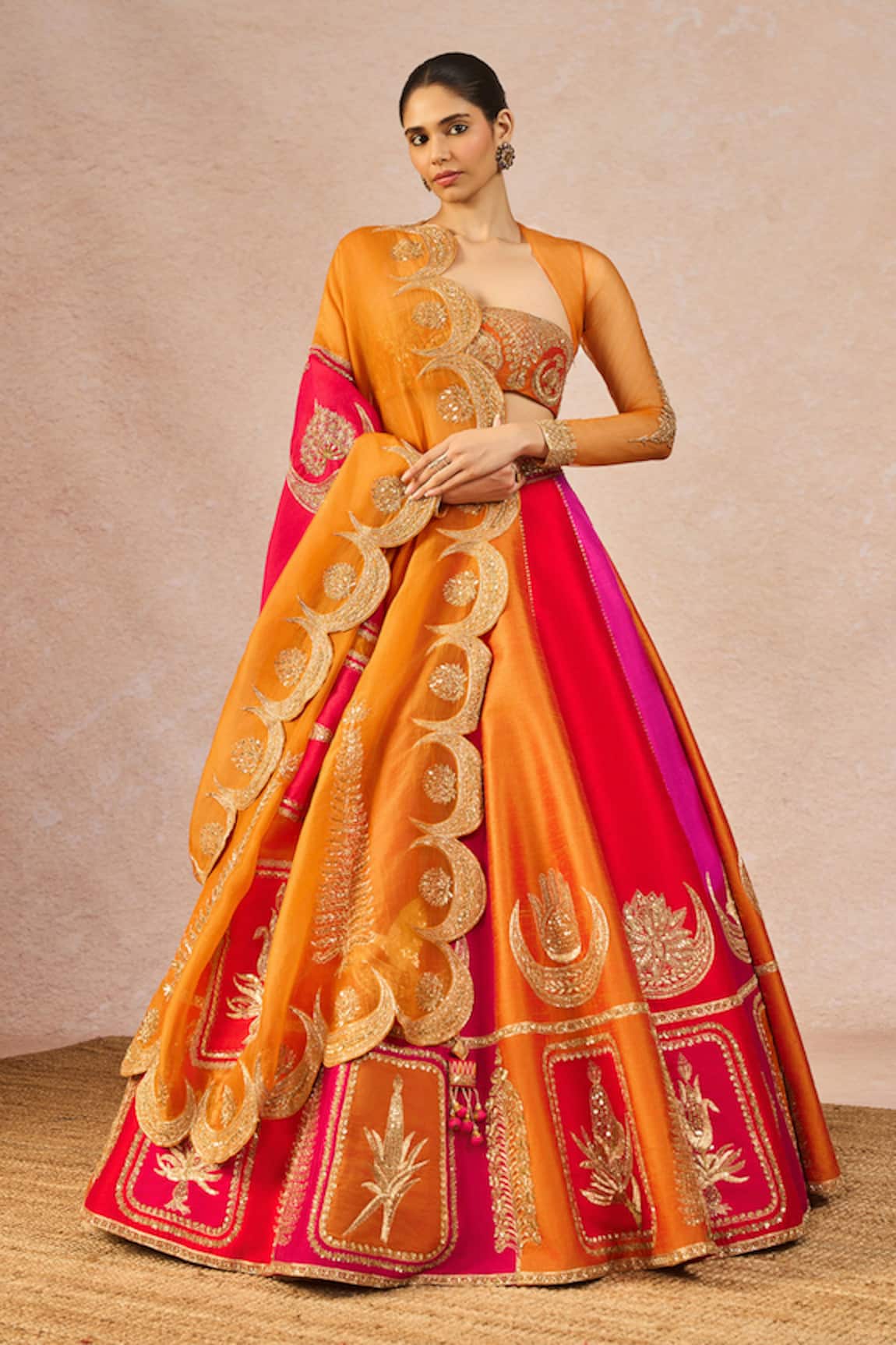 Masaba Patakha Embroidered 12 Kalis Lehenga Set 