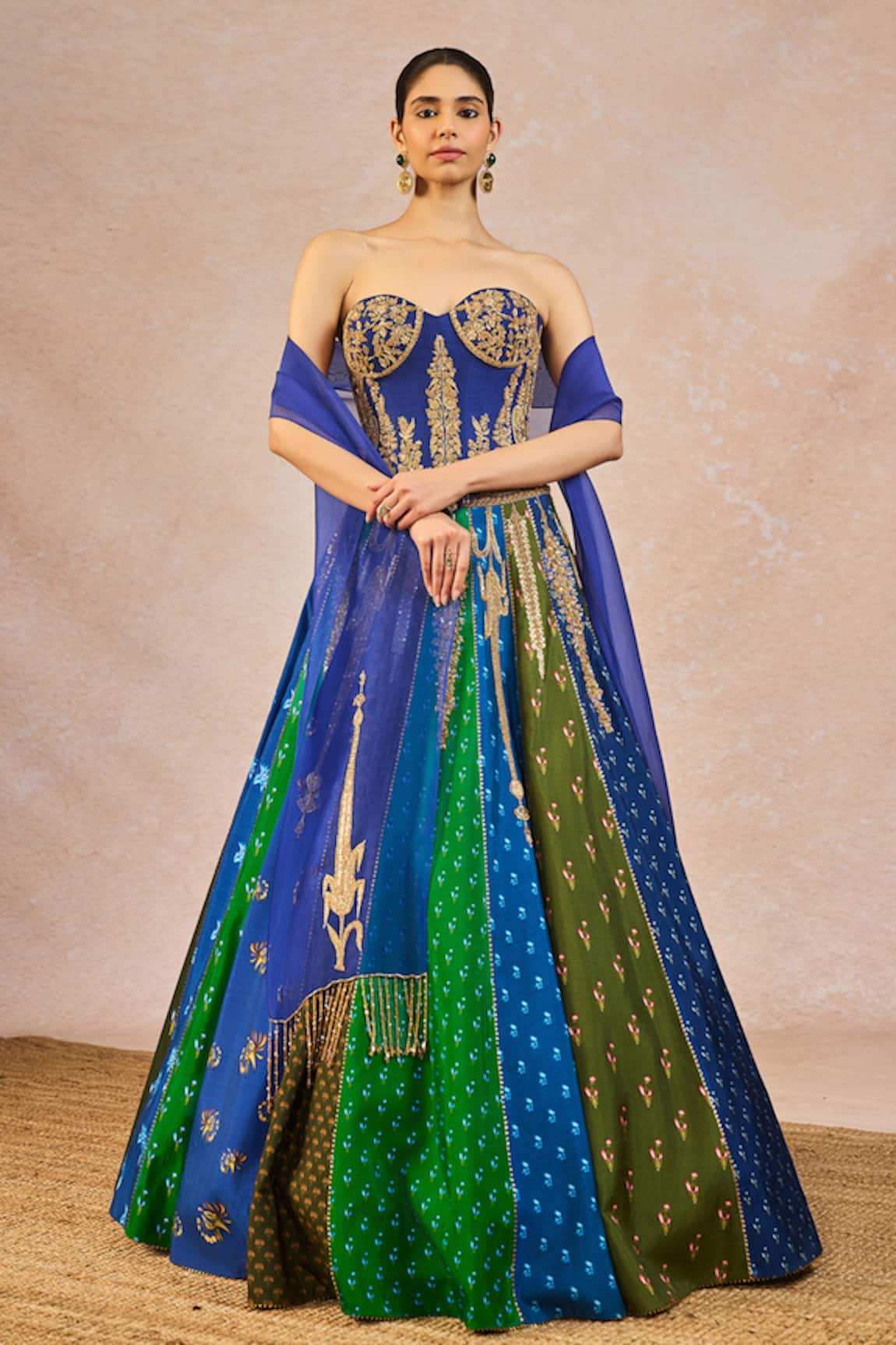Masaba Rango Sa Jaha Embroidered 18 Kalis Lehenga Set 