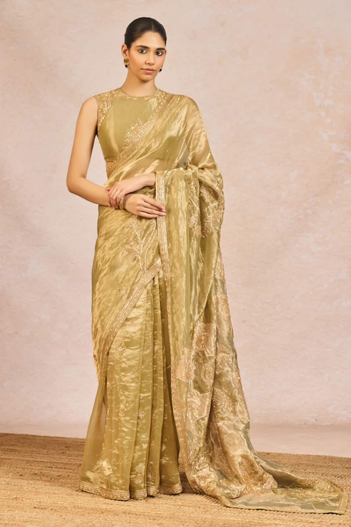 Masaba Fasl E Gul Saree With Embroidered Blouse 