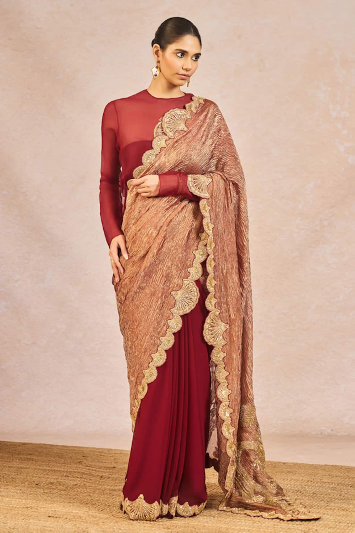 Masaba Mehakasa Paigaam Embroidered Saree Set With Tunic 