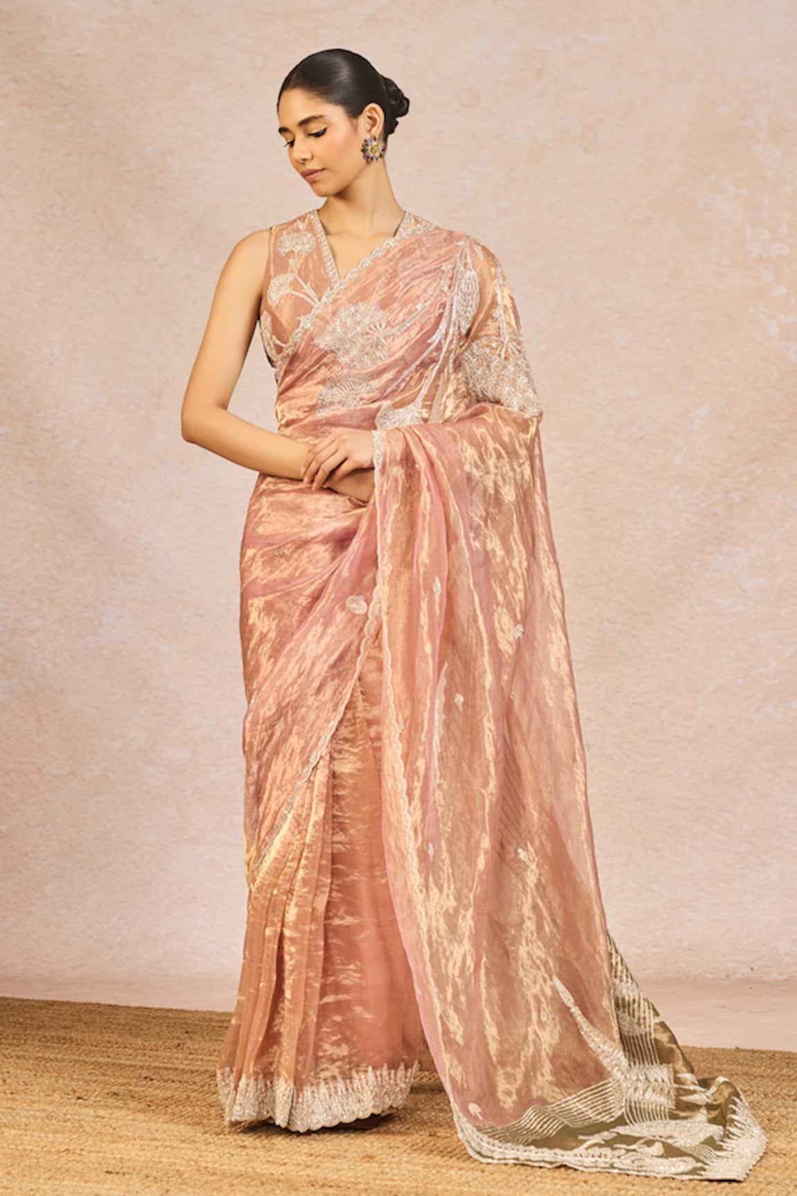 Masaba Chandni Embroidered Saree With Bustier 