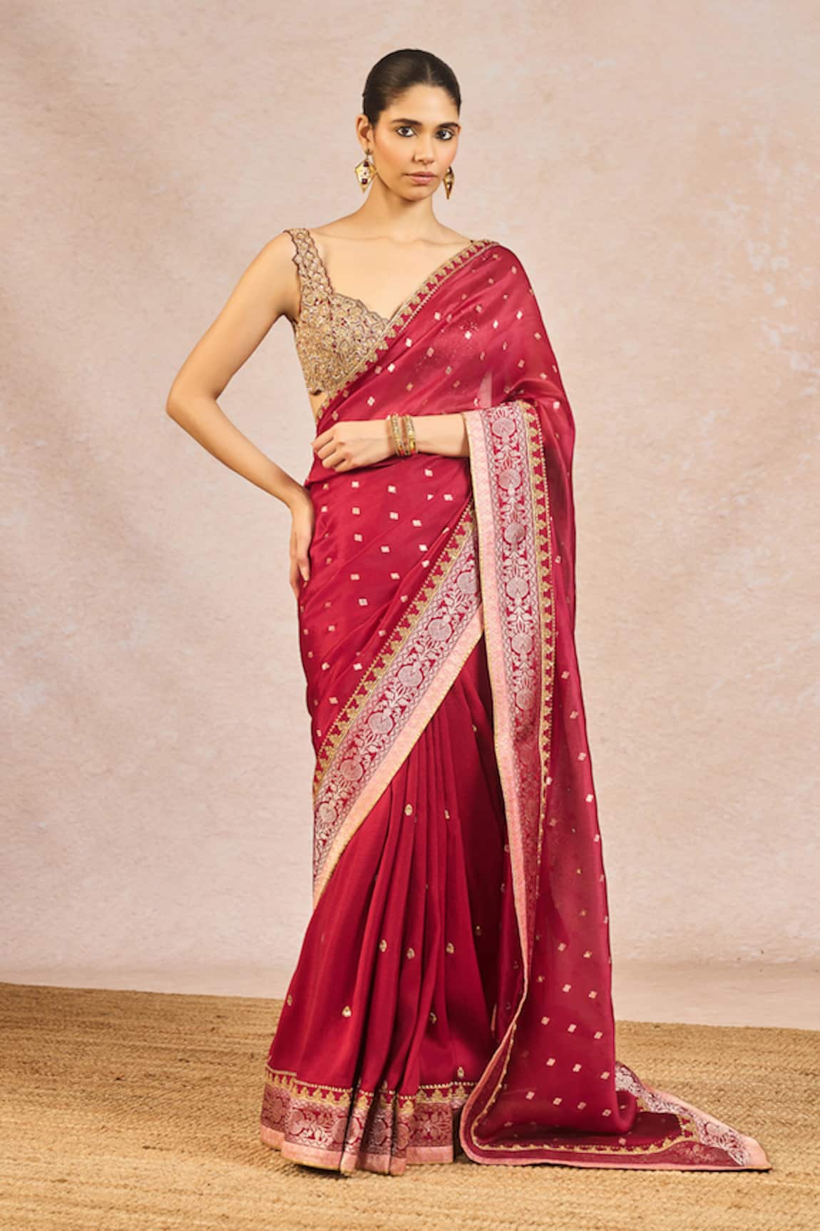 Masaba Baat Ban Gyi Embroidered Saree With Bustier 