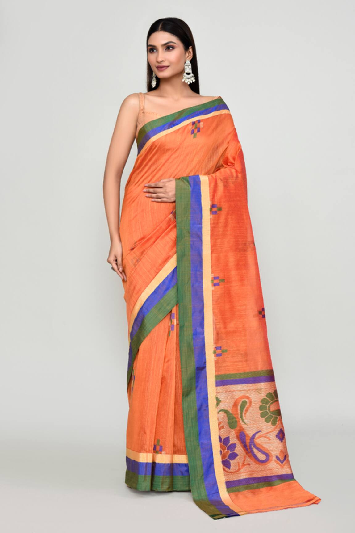 Samyukta Singhania Butti Woven Pattern Saree With Running Blouse 