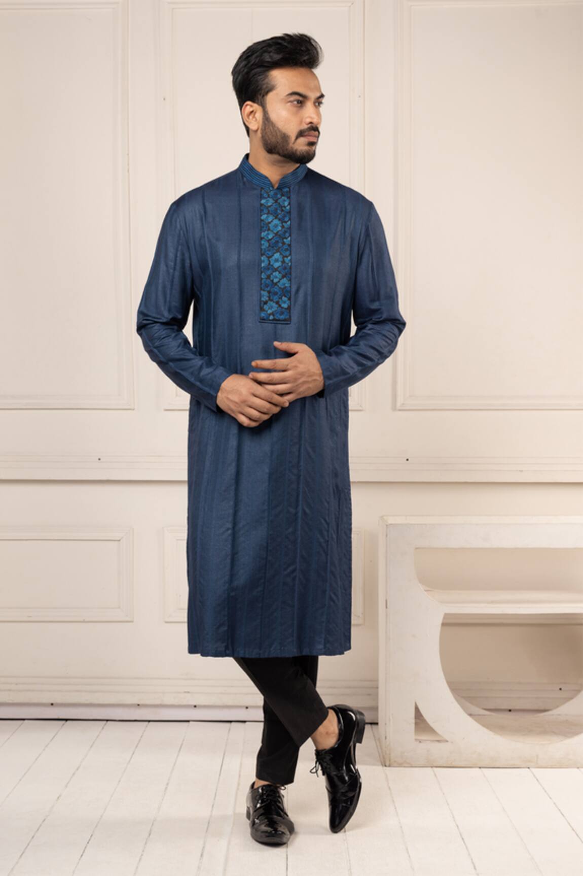 Minikin Resham Embroidered Kurta Set 