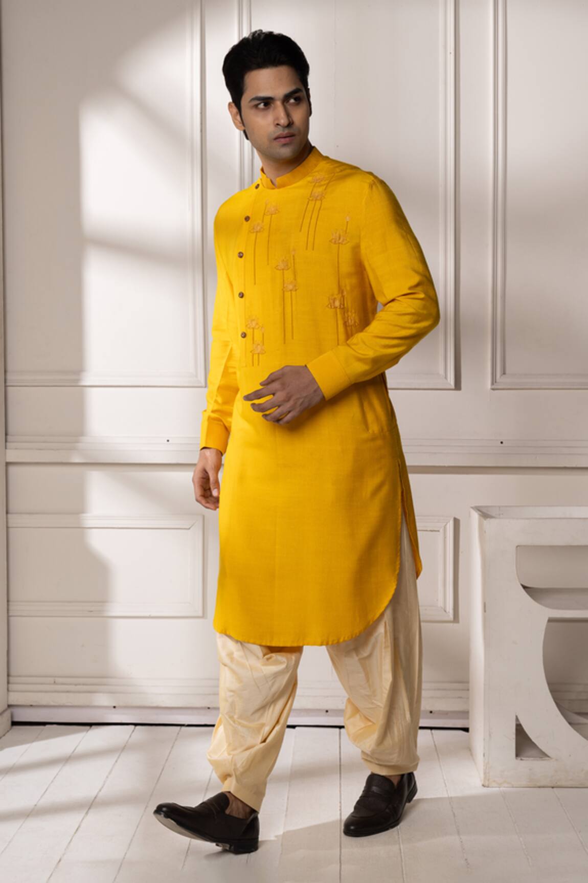 Minikin Embroidered Pathani Kurta Set 