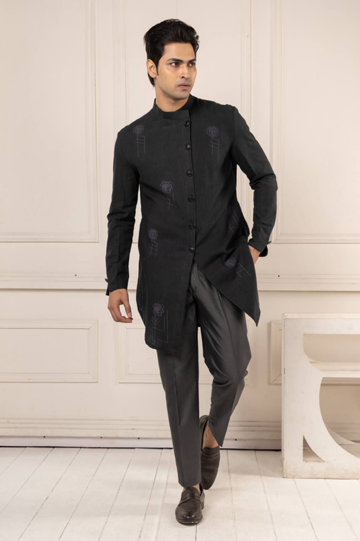 Minikin Abstract Floral Pattern Kurta Set 