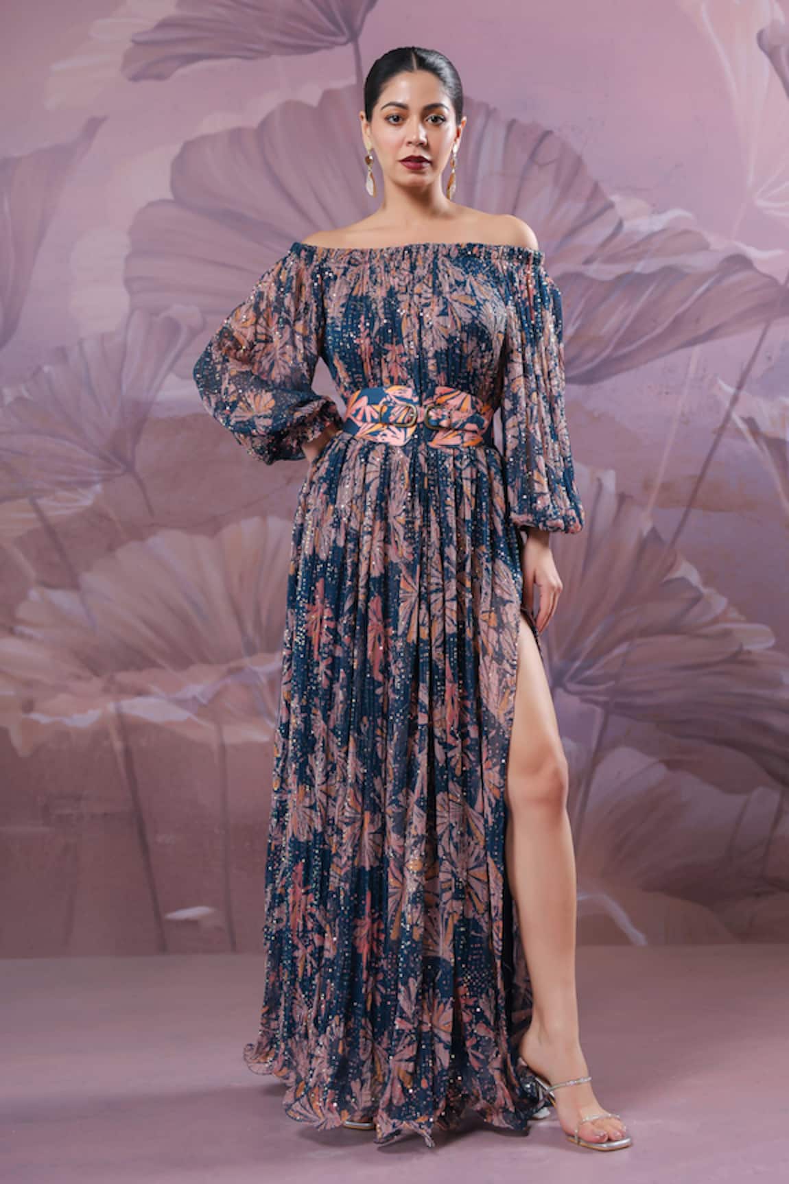 Pallavi Jaipur Eden Garden Maxi Dress With Belt 