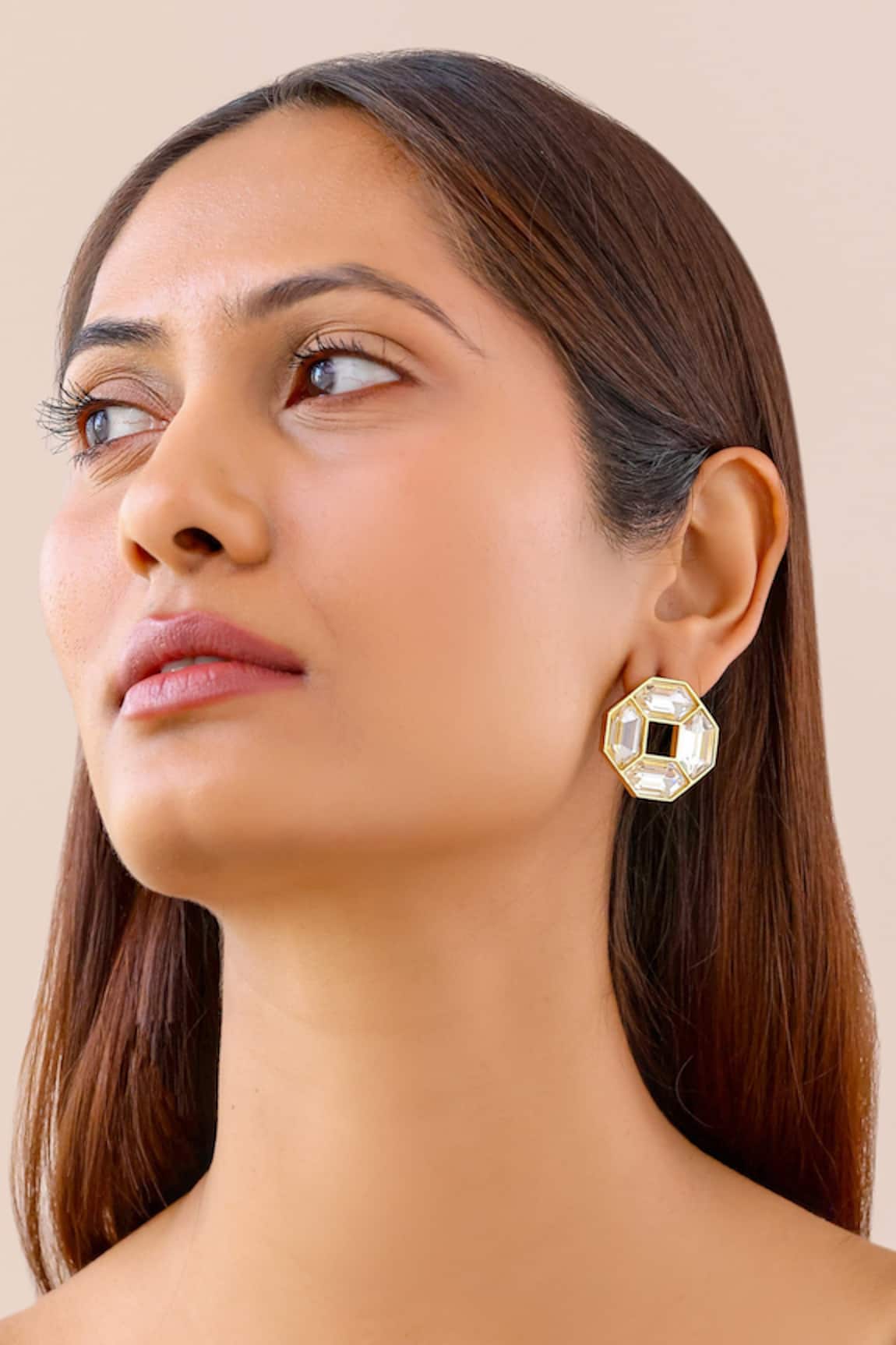 Bblingg Cavana Mini Swarovski Crystal Geometric Stud Earrings 