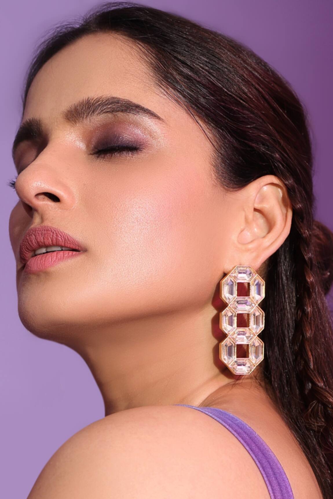 Bblingg Cavana Statement Swarovski Crystal Statement Stud Earrings 